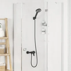 Plomberie-vidaXL Ensemble de Douche G 1 / 2 pouces Laiton Noir