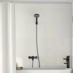 Plomberie-vidaXL Ensemble de Douche G 1 / 2 pouces Noir
