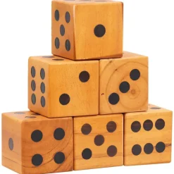 Jeux-vidaXL Ensemble de dés géants de jardin 6 pcs Bois de pin massif