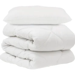 Linge-vidaXL Ensemble de Duvet avec oreiller 2 pcs Blanc Microfibre