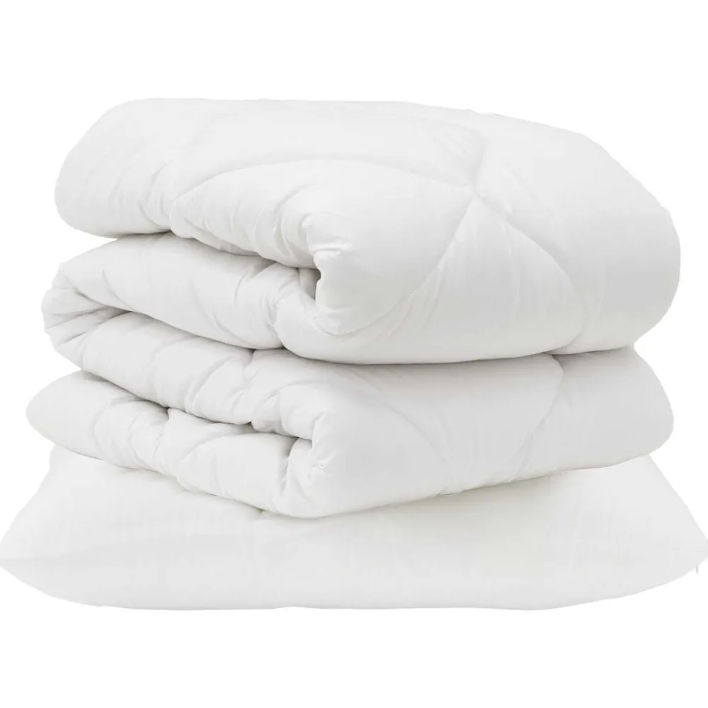 vidaXL Ensemble de Duvet avec oreiller 2 pcs Blanc Microfibre