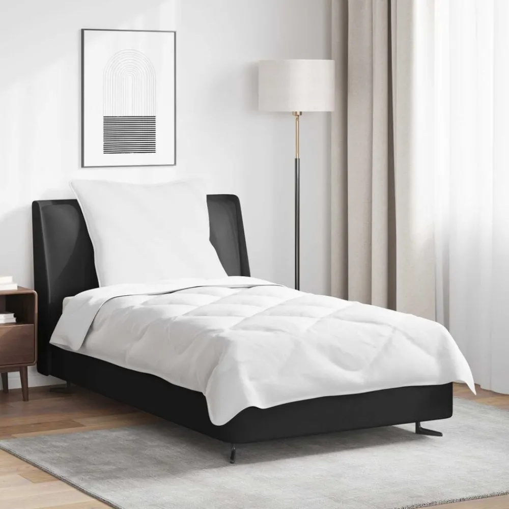 vidaXL Ensemble de Duvet avec oreiller 2 pcs Blanc Microfibre