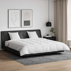 vidaXL Ensemble de Duvet avec oreiller 3 pcs Blanc Plume de canard
