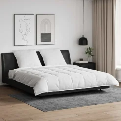 vidaXL Ensemble de Duvet avec oreiller 3 pcs Blanc Plume de canard