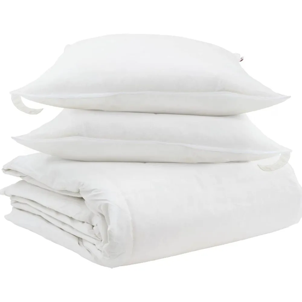 vidaXL Ensemble de Duvet avec oreiller 3 pcs Blanc Plume de canard