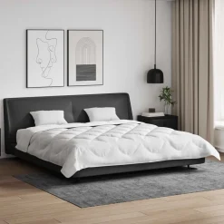 Linge-vidaXL Ensemble de Duvet 3 pcs Blanc Microfibre et Plumes D'oie