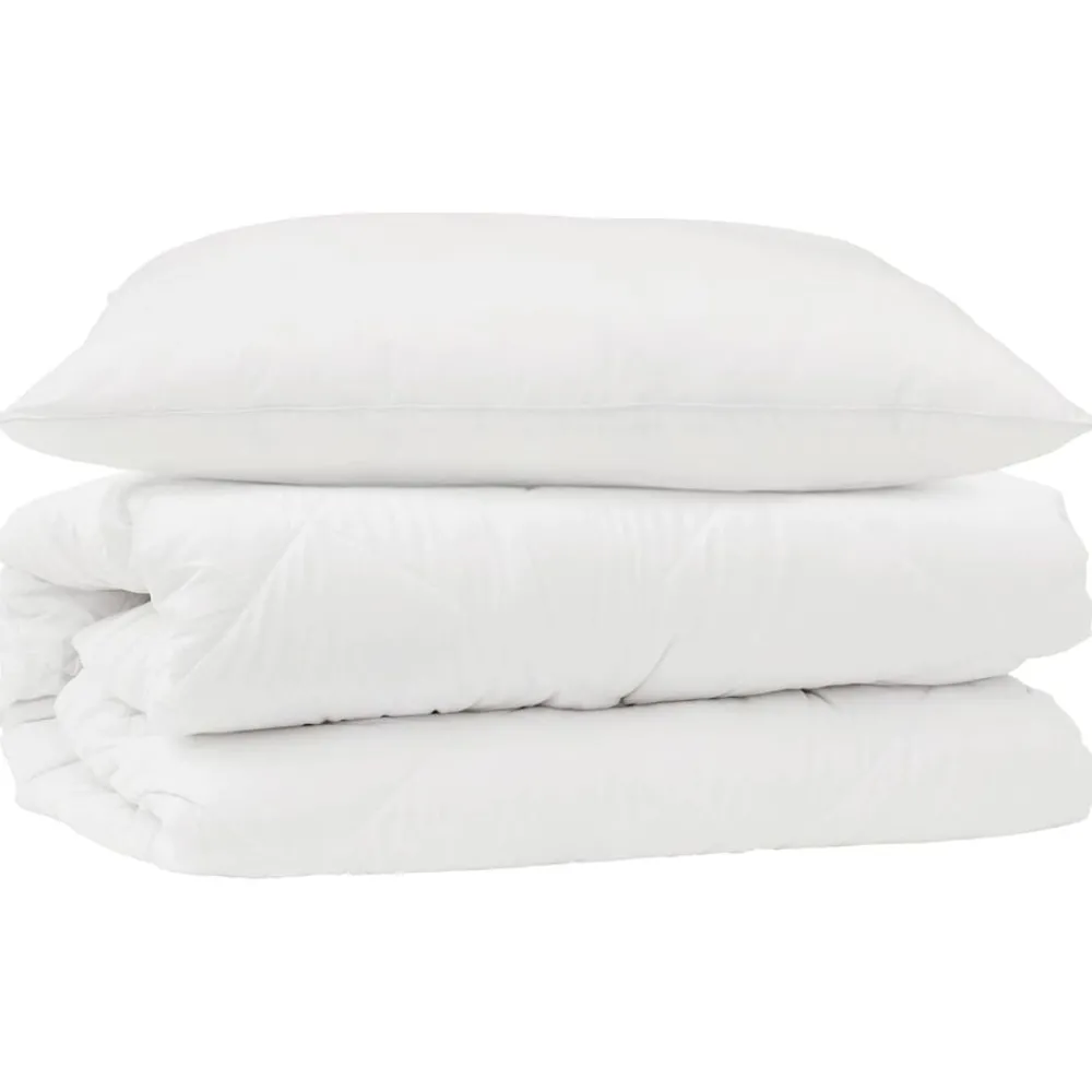 vidaXL Ensemble de Duvet avec oreiller 2 pcs Blanc Microfibre