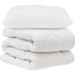 Linge-vidaXL Ensemble de Duvet avec oreiller 2 pcs Blanc Microfibre