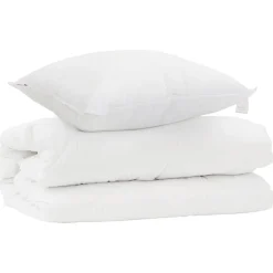 vidaXL Ensemble de Duvet avec oreiller 2 pcs Blanc Microfibre