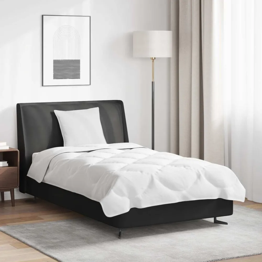 vidaXL Ensemble de Duvet avec oreiller 2 pcs Blanc Microfibre