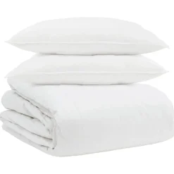 vidaXL Ensemble de Duvet avec oreiller 3 pcs Blanc Plume de canard