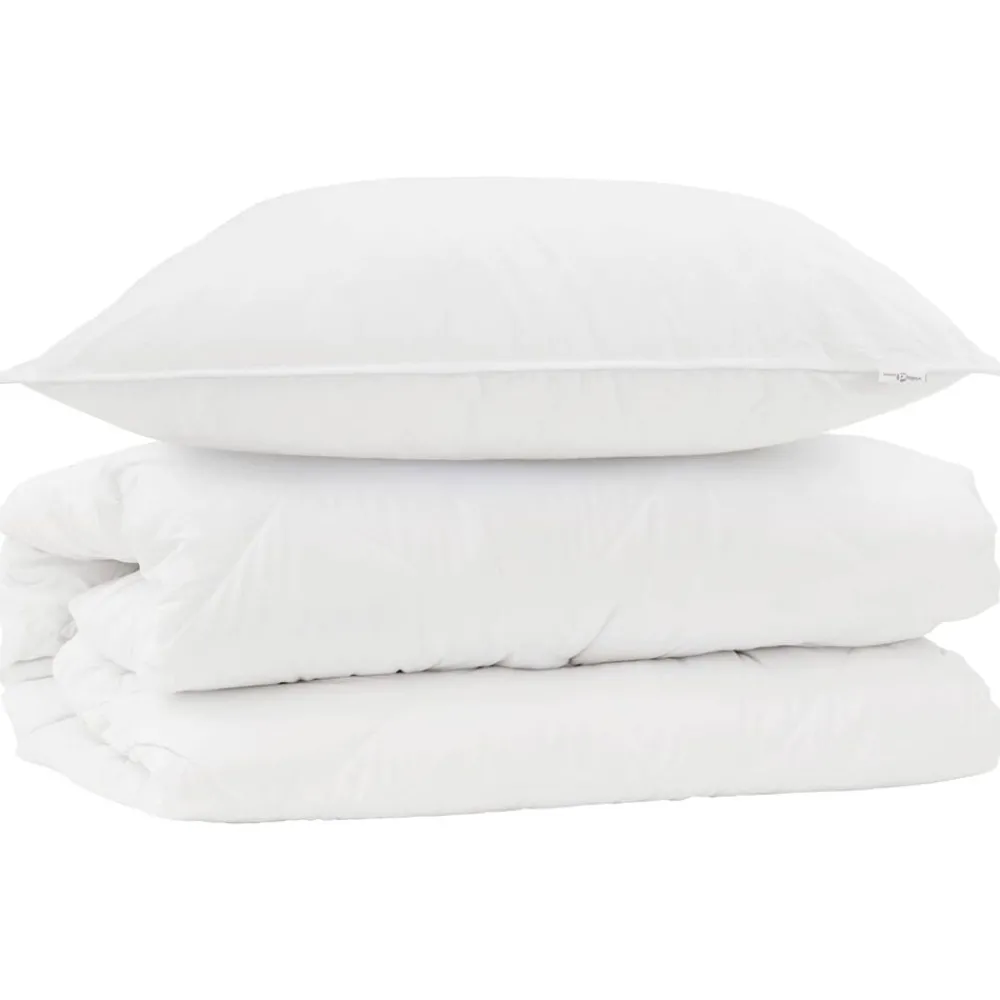 vidaXL Ensemble de Duvet avec oreiller 2 pcs Blanc Microfibre