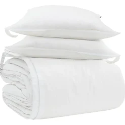 vidaXL Ensemble de Duvet avec oreiller 3 pcs Blanc Plume de canard