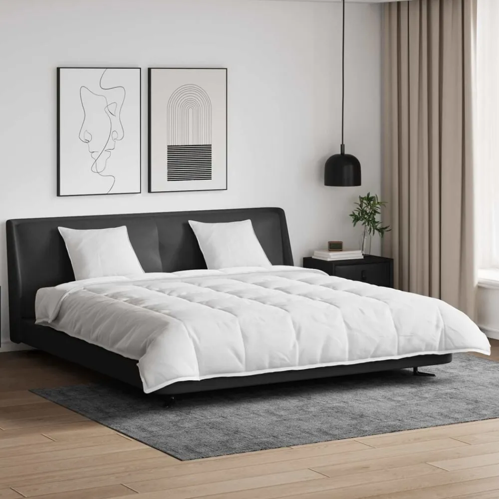 vidaXL Ensemble de Duvet avec oreiller 3 pcs Blanc Plume de canard