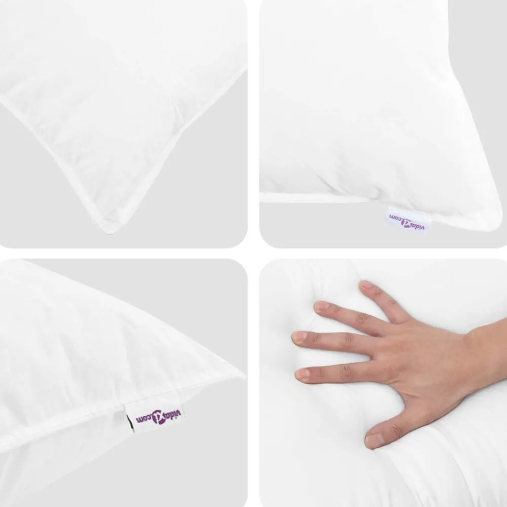 vidaXL Ensemble de Duvet avec oreiller 3 pcs Blanc Plume de canard