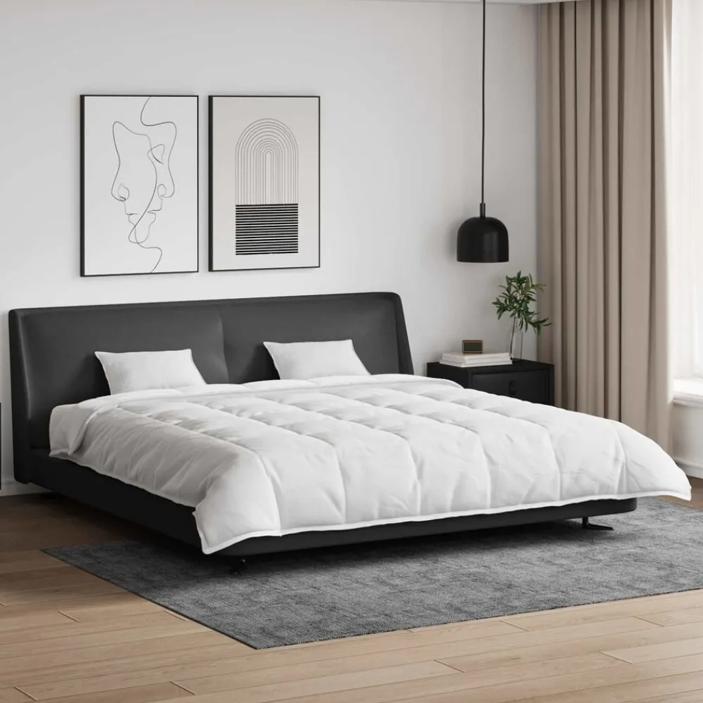 vidaXL Ensemble de Duvet avec oreiller 3 pcs Blanc Plume de canard