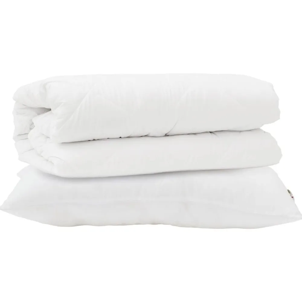 vidaXL Ensemble de Duvet avec oreiller 2 pcs Blanc Microfibre