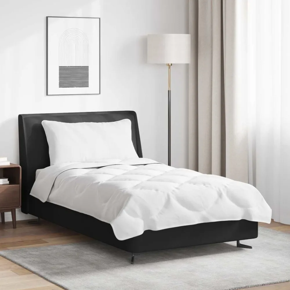 vidaXL Ensemble de Duvet avec oreiller 2 pcs Blanc Microfibre