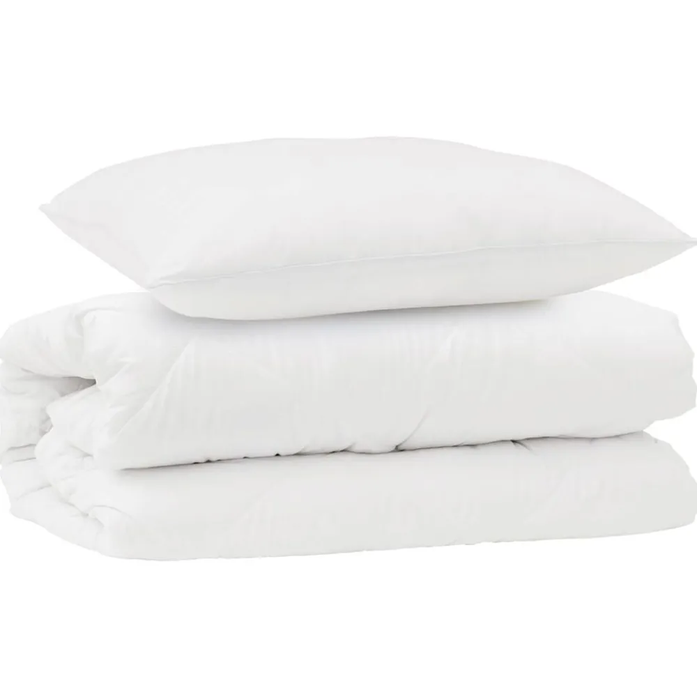 vidaXL Ensemble de Duvet avec oreiller 2 pcs Blanc Microfibre