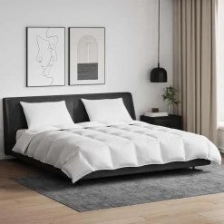 vidaXL Ensemble de Duvet avec oreiller 3 pcs Blanc Plume de canard
