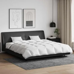 vidaXL Ensemble de Duvet avec oreiller 3 pcs Blanc Plume de canard
