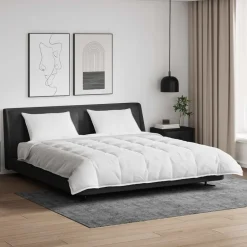 vidaXL Ensemble de Duvet avec oreiller 3 pcs Blanc Plume de canard