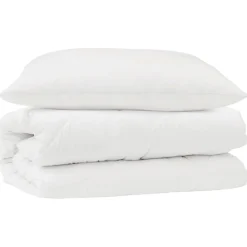 vidaXL Ensemble de Duvet avec oreiller 2 pcs Blanc Microfibre