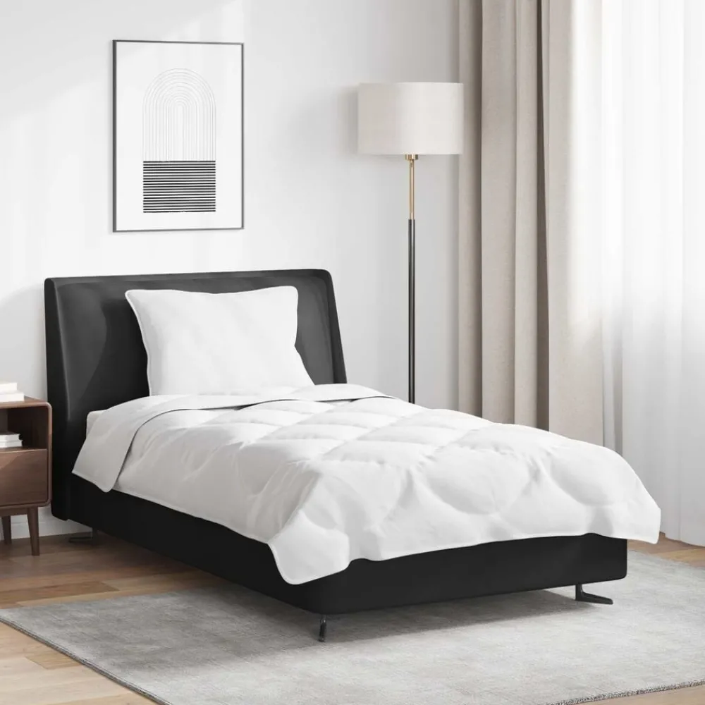 vidaXL Ensemble de Duvet avec oreiller 2 pcs Blanc Microfibre