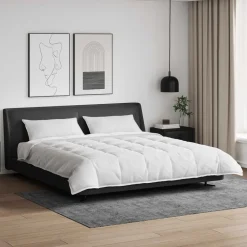 vidaXL Ensemble de Duvet avec oreiller 3 pcs Blanc Plume de canard