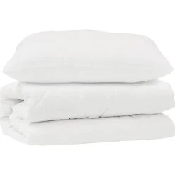 Linge-vidaXL Ensemble de Duvet avec oreiller 2 pcs Blanc Microfibre