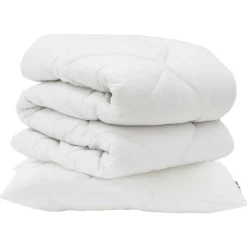Linge-vidaXL Ensemble de Duvet avec oreiller 2 pcs Blanc Microfibre