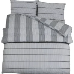 Linge-vidaXL Ensemble de housse de couette Gris 140x200 cm Coton Gris clair