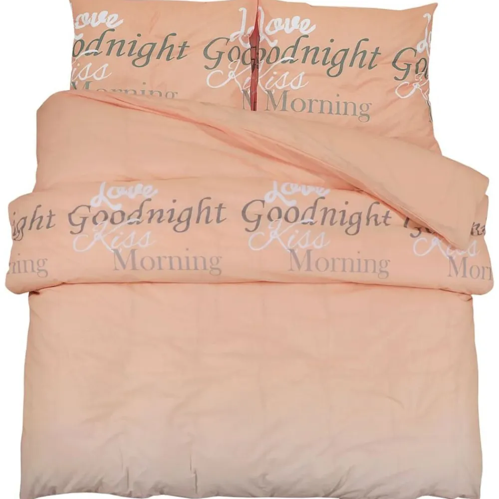 Linge-vidaXL Ensemble de housse de couette 140x200 cm Coton Rose