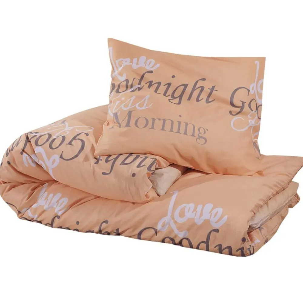 Linge-vidaXL Ensemble de housse de couette 140x200 cm Coton Rose