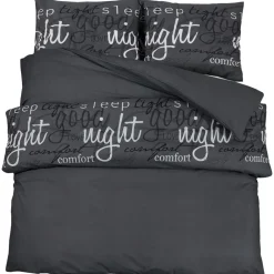 Linge-vidaXL Ensemble de housse de couette Noir 140x200 cm Coton Noir et blanc