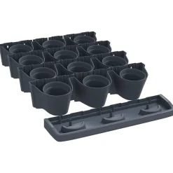 Pelouses & Jardins-vidaXL Ensemble de jardinières verticales 12 pcs Anthracite PP