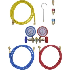 Outils-vidaXL Ensemble de manomètre à 2 voies pour climatiseur