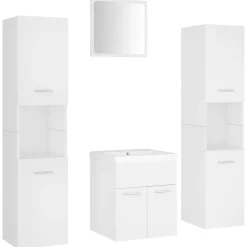 vidaXL Ensemble de meubles de salle de bain Aggloméré
