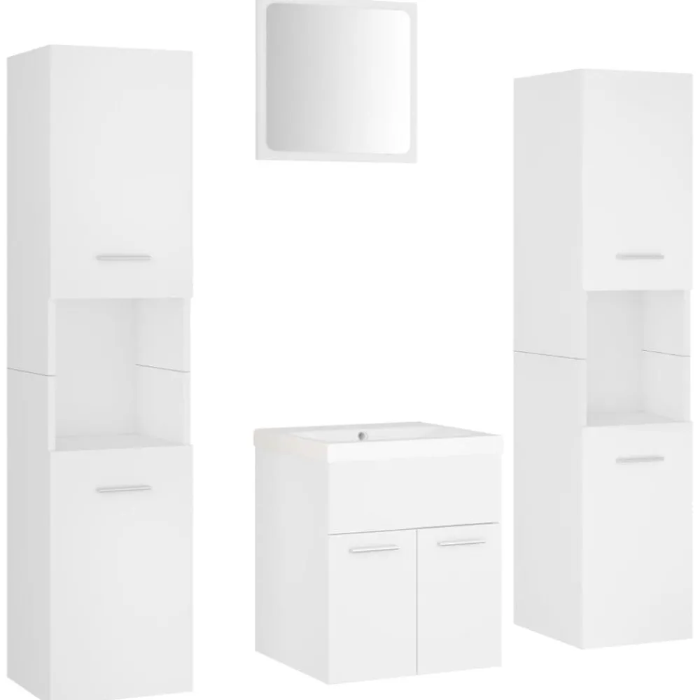 vidaXL Ensemble de meubles de salle de bain Aggloméré