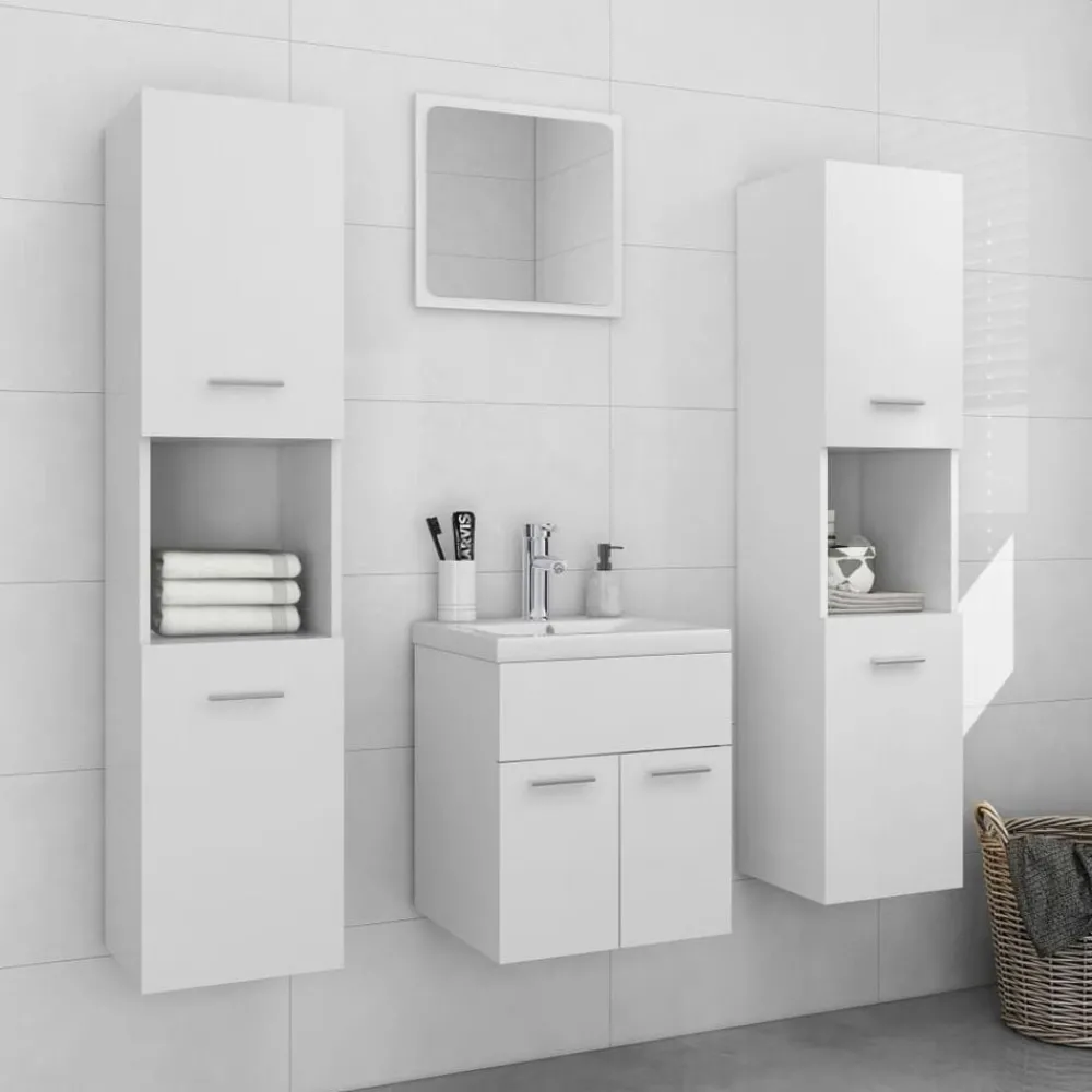 vidaXL Ensemble de meubles de salle de bain Aggloméré