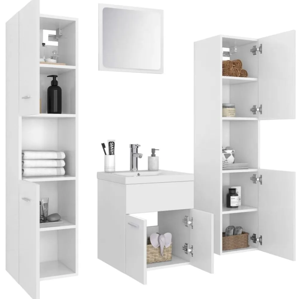 vidaXL Ensemble de meubles de salle de bain Aggloméré