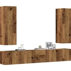 vidaXL Ensemble de meuble TV mural 5 pcs bois d'ingénierie