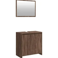 Ensembles De Meubles-vidaXL Ensemble de meubles de salle de bain 2 pcs Chêne marron Chêne marron