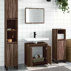 Ensembles De Meubles-vidaXL Ensemble de meubles de salle de bain 2 pcs Chêne marron Ch&ecirc;ne marron