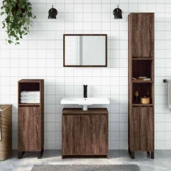 Ensembles De Meubles-vidaXL Ensemble de meubles de salle de bain 2 pcs Chêne marron Chêne marron