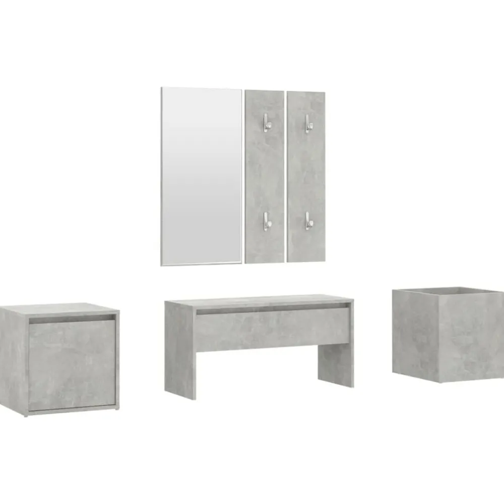 vidaXL Ensemble de meubles de couloir Bois d'ingénierie