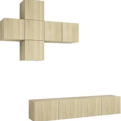 Meubles Tv-vidaXL Ensemble de meubles TV 7 pcs Chêne sonoma Bois d'ingénierie Ch&ecirc;ne sonoma