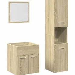 Ensembles De Meubles-vidaXL Ensemble de meubles de salle de bain 3 pcs chêne sonoma Chêne sonoma