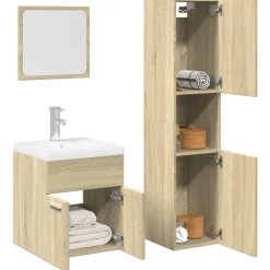 Ensembles De Meubles-vidaXL Ensemble de meubles de salle de bain 3 pcs chêne sonoma Ch&ecirc;ne sonoma