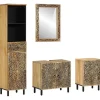 vidaXL Ensemble de meubles de salle de bain 4 pcs bois manguier massif
